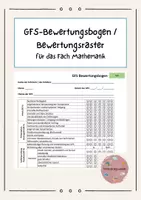 Vorschau - Anderer Materialtyp - GFS - Bewertungsbogen / Bewertungsraster Mathematik - Deckblatt