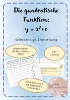 Vorschau - Arbeitsblätter - Die verschobene Normalparabel - Deckblatt