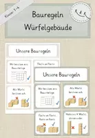 Vorschau - Fördermaterial/Inklusion - Würfelgebäude, Bauregeln (Tafel- und Schülermaterial) - Deckblatt