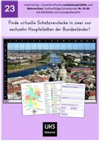 Vorschau - Arbeitsblätter - Landeshauptstadt, Bundesland und eine virtuelle Schatzsuche - Deckblatt