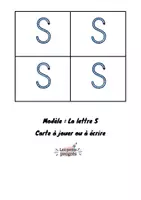Aperçu - Feuilles d'exercices - 12 cartes pour la lettre spéciale - S (Alphabet en écriture capitale) MS GS - Page 3