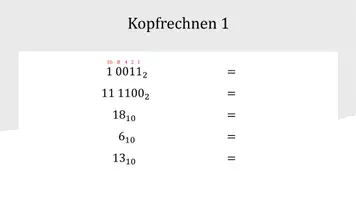 Vorschau - Präsentationen/Tafelbilder - Kopfrechnen Umrechnung Binäre Zahlen + interactive - Seite 2