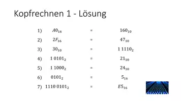 Vorschau - Präsentationen/Tafelbilder - Kopfrechnen Umrechnung Hexadezimalzahlen + Interactive - Seite 3