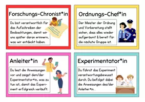 Vorschau - Stationenlernen - Rollenkarten für Experimente (Grundschule) - Deckblatt