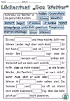Vorschau - Arbeitsblätter - Lückentext "Das Wetter" DaZ / DaF / Deutsch - Seite 1