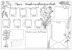 Vorschau - Mal- und Bastelvorlagen - Schreibtischunterlage WOCHENPLANER - Seite 1