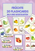 Vorschau - Präsentationen/Tafelbilder - 20 Flashcards Früchte / Obst DAZ und DAF Bild- und Wortkarten - Deckblatt