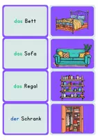 Vista previa - Juegos / Gamificación - Vocabulario "Muebles": tarjetas de asignación - página 3