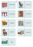Vista previa - Juegos / Gamificación - Vocabulario "Muebles": Domino - página 3