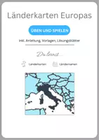 Vorschau - Spiele - Länderkarten Europas - Üben und Spielen! - Deckblatt