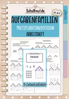 Vorschau - Arbeitsblätter - Aufgabenfamilien Mult/Div -Arbeitsheft Tauschaufgabe und Umkehraufgabe - Deckblatt