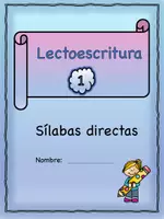 Vista previa - Unidades / Secuencias / Situaciones de Aprendizaje - Cuaderno de Lectoescritura - Sílabas directas / simples - página 1