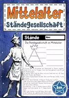 Vorschau - Arbeitsblätter - Ständegesellschaft im Mittelalter - Deckblatt
