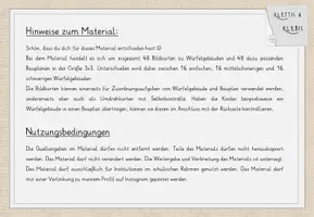 Vorschau - Unterrichtsreihen - Würfelgebäude und deren Baupläne - Kartei: Bildkarten differenziert - - Seite 1