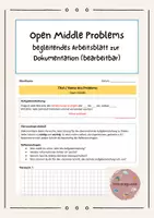 Vorschau - Arbeitsblätter - Open Middle Problems - Arbeitsblatt zur Dokumentation - Deckblatt