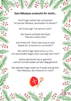 Vorschau - Anderer Materialtyp - Fingerspiel: "Den Nikolaus erwischt ihr nicht" - Deckblatt