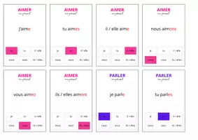 Aperçu - Préparation de séance / Séance complète - 10 familles verbes du 1er groupe au présent - Page de couverture