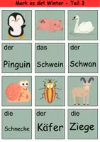 Vorschau - Arbeitsblätter - Merk es dir! einfach Thema Tiere 1. bis 2. Klasse Deutsch, DaZ/DaF, Fremdwörter Spiel - Seite 3