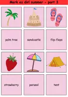 Vorschau - Arbeitsblätter - Englisch Merk es dir! Thema Sommer / Matching Pairs Game Summer 3. & 4. Klasse Englisch ,Fremdwörter Spiel - Seite 3