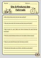Vorschau - Arbeitsblätter - Die Erfindung des Fahrrads - Seite 1