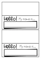 Vorschau - Anderer Materialtyp - Namensschilder mit Steckbrief ENGLISCH (classroom management, Schulstart) - Seite 1