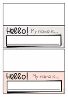 Vorschau - Anderer Materialtyp - Namensschilder mit Steckbrief ENGLISCH (classroom management, Schulstart) - Seite 2