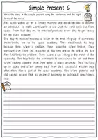Vorschau - Arbeitsblätter - Simple Present Arbeitsblatt 6 (writing a story) - Seite 1