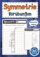 Vorschau - Arbeitsblätter - Roboter symmetrisch ergänzen - Deckblatt
