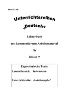 Vorschau - Stundenentwürfe - Inhaltsangabe - Klasse 9 (Digitale Unterrichtsreihe Deutsch) - Seite 1