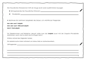 Vorschau - Arbeitsblätter - Merkblatt: Wie bestimme ich die Satzglieder eines Satzes? - Seite 1