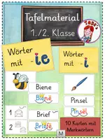 Vorschau - Präsentationen/Tafelbilder - Wörter mit -ie/-i (offene/geschlossene Silbe) Tafelmaterial - Deckblatt