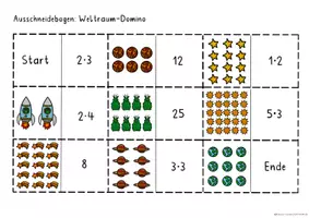 Vorschau - Arbeitsblätter - Mathe-Spiele und Malbilder Einmaleins - Seite 1