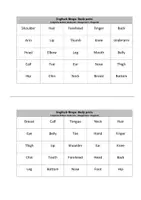 Vorschau - Interaktives Material - Englisch-Bingo: Body parts - Seite 1