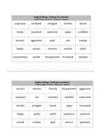 Vorschau - Interaktives Material - Englisch-Bingo: Feelings and emotions - Deckblatt