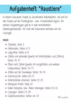 Vorschau - Arbeitsblätter - Aufgabenheft Haustiere für den Kindergarten (Vorschule) - Seite 1