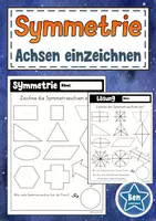 Vorschau - Arbeitsblätter - Symmetrieachsen einzeichnen - Deckblatt