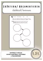 Vorschau - Arbeitsblätter - Dialektisches Erörtern nach dem Ping-Pong-Prinzip (Arbeitsblatt) - Deckblatt