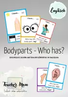Vorschau - Mal- und Bastelvorlagen - Bodyparts - I have - who has? - Deckblatt