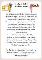 Vorschau - Arbeitsblätter - Role play - A trip to India - Speaking skills - Seite 1
