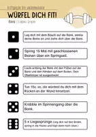Vorschau - Stationenlernen - "Würfel dich fit!" - Probematerial - Übungen - Sport - Aufwärmen - Abwärmen - Würfelübungen - Seite 2