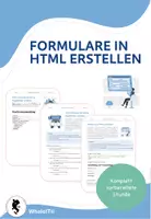 Vorschau - Arbeitsblätter - Formulare in HTML erstellen - Deckblatt