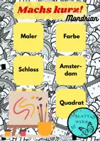 Vorschau - Spiele - Spiel: Machs kurz: Piet Mondrian, Kunstunterricht - Deckblatt