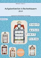 Vorschau - Aufgabenkarten - Aufgabenfamilien in Rechenhäusern - ZR10 - Deckblatt