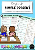 Vorschau - Arbeitsblätter - Simple Present: positive statements - Tandem Activity - Deckblatt