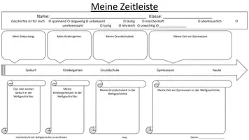 Vorschau - Arbeitsblätter - Meine Zeitleiste - Seite 1