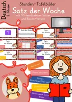 Vorschau - Präsentationen/Tafelbilder - Satz der Woche - digitale Tafelbilder - Deutsch - Deckblatt