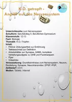 Vorschau - Unterrichtsreihen - Neurobiologie: "Lass´ dich nicht K.O. tropfen!" - Deckblatt