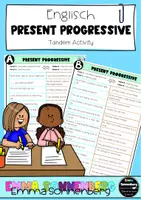 Vorschau - Arbeitsblätter - Present Progressive - Tandem Activity - Deckblatt