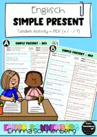 Vorschau - Arbeitsblätter - Tandem Activity - Simple Present MIX - Deckblatt