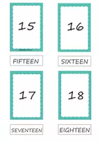 anteprima - Flashcard - Flashcards in inglese dei numeri tra 11 e 20 - Pagina 2